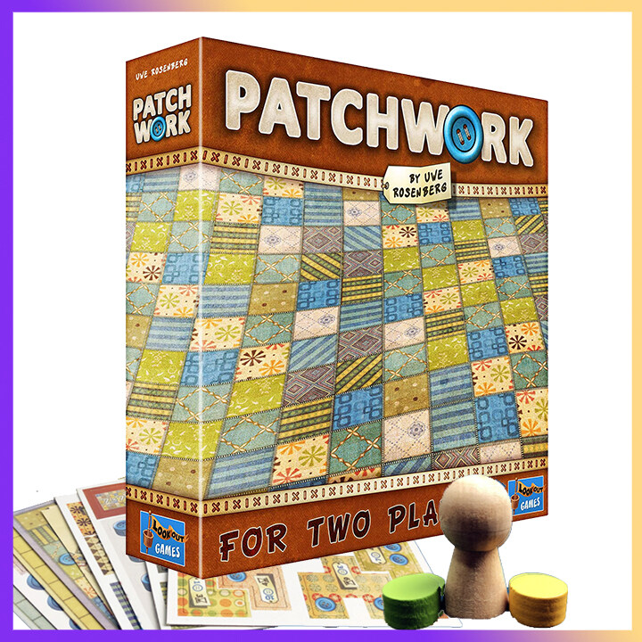 Patchwork Board Game for 2 Players Work to Create a Beautiful Quilt | Abstract Strategy Family Game | Fun Puzzle Game for Kids and Adults | Boys Girls Christmas Gift